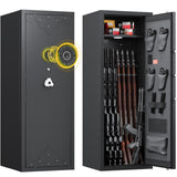 KAER 12-15 Gun Safe for Home, Large Rifle Safe & Pistol Cabinet with 3 Adjustable Gun Racks, 4 Pistol Pockets, Unassembled Digital Large Gun Locker for Gun & Ammunition Storage KAER