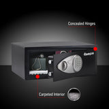 SentrySafe Shelf Safe with Digital Keypad Lock, Steel Safe with Interior Lining and Bolt Down Kit for Money, Jewelry, or Gun Storage, 0.78 Cubic Feet, 7.1 x 16.9 x 13.8 Inches, X075 SentrySafe