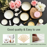 DINGPAI Soy Wax for Candle Making, 5LB Organic Soy Candle Wax Flakes Natural Candle Making Supplies,50 Cotton Wicks,50 Wick Stickers,10 Wick Holders DINGPAI