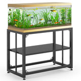 TOCRETOARE Fish Tank Stand 40 Gallon, Metal Aquarium Stand 36.5" L x 18.5" W*29.5”H, Double-Layer Storage Design, Suitable for Home and Office Use, 660LBS Capacity, Black (Tank not Included) TOCRETOARE