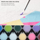 ARTEZA Paint by Number for Adults, 12x16 Inches, 21 Pieces, Turtle Paint by Numbers Kit, Comes with 1 Canvas Panel, 12 Acrylic Paint Pots, 5 Paintbrushes, Art Supplies for Home & Office Wall Decor ARTEZA