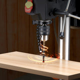 VEVOR 8 in Benchtop Drill Press, 2.3A Induction Motor, Tabletop Drilling Machine with 750/1140 / 1740/2340 / 3200 RPM Adjustable Speed, 0-45° Tilting Worktable, LED Work Light, for Wood Metal VEVOR