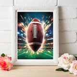 IPISSOI Diamond Painting Kits for Adults Cool Hot Football Diamond Art Kits for 5D Ball Gem Art Kits for Adult DIY Crafts Kits for Home Wall Decor Gifts 12x16in/30x40cm IPISSOI