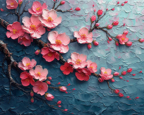 Paint by Numbers, Cherry Blossom Rain in Spring, Adult Crafts Adult Paint by Number Kits, Arts Crafts for Home Decor(No Frame,16x20 inch), Vibrant WoodArtSupply