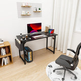DUMOS 48 Inch Computer Office Desk Modern Simple Style Writing Study Work PC Table for Home Bedroom - Modern Black DUMOS