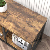 EXCEFUR 55 Inch TV Stand for Televisions up to 65 Inch, Modern Entertainment Center with Storage Shelves, Industrial Media TV Console for Living Room, Bedroom, Rustic Brown EXCEFUR