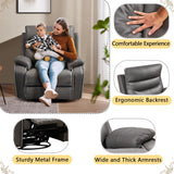 Power Swivel Recliner Chair, 270° Swivel Recliner Glider Rocker for Adults with Dual Motor, One-Key Reset Button, Electrical Adjustable Headrest and USB Ports for Living Room, Grey YiMiYom