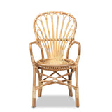 bali & pari Sheraton Modern and Contemporary Light Honey Rattan Dining Chair bali & pari
