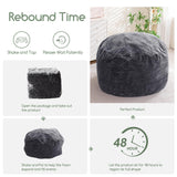 HIGOGOGO Giant Bean Bag Chair Bed for Adults,Convertible Beanbag Folds from Lazy Chair to Floor Mattress Bed,Large Floor Sofa Couch for Adult,Couples,Family,High-Density Foam Filling, Machine Washable HIGOGOGO