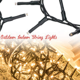AWQ 500 LED 49ft Christmas Cluster Lights Christmas String Lights Decoration Lights for Christmas Home Garden Wedding Party Xmas Tree Bedroom Indoor Outdoor Decor (Warm White) AWQ