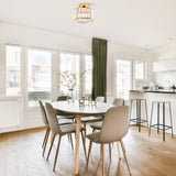 VONLUCE Crystal Ceiling Light Fixture, Semi Flush Mount Ceiling Light Modern Crystal Hallway Light, Gold Flush Mount Chandelier for Entryway Kitchen Bedroom Living Room Entryway VONLUCE