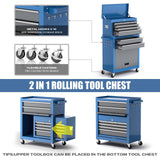 AIRAJ PRO Rolling Tool Chest with Wheels,8-Drawer Large Tool Storage Cabinet with 10 Hooks & 8 Tool Box Organizer & 2 Keys,Detachable High Capacity Tool Chest for Workshop Mechanics Garage AIRAJ PRO