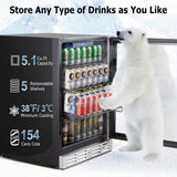 Kalamera 24 inch Beverage Refrigerator - 154 Cans Capacity Beverage Cooler- Fit Perfectly into 24" Space Built in Counter or Freestanding - for Soda, Water, Beer or Wine - For Kitchen, Bar or Office Kalamera