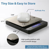 KitchenTour Digital Kitchen Scale - 500g/0.01g High Accuracy Precision Multifunction Food Meat Scale Small Scale Jewelry Lab Carat Powder Scale with Back-Lit LCD Display(Batteries Included) K KitchenTour