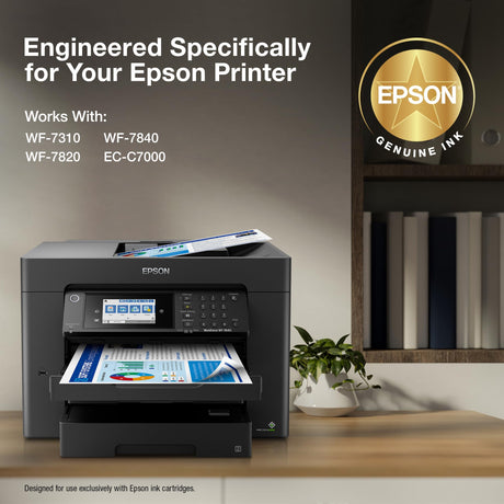 EPSON 812 DURABrite Ultra Ink High Capacity Black & Standard Color Cartridge Combo Pack (T812XL-BCS) Works with WorkForce Pro WF-7310, WF-7820, WF-7840, WorkForce EC-C7000 Epson
