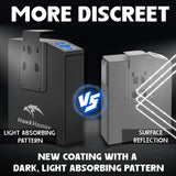 HAWKHONOR Biometric Gun Safe For Handgun, Nightstand Gun Safe, Gun Lock Box For Desk, Car, Truck, Slider Fingerprint Gun Safe Bedside, Quick Release Gun Safe With Fingerprint, PIN Code, Key Access HAWKHONOR