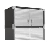 Seville Classics UltraHD Heavy Duty Mega Solid Steel Metal 2-Door Lockable Stacker Wall Storage, Cabinet Organizer for Garage, Warehouse, Office, Classroom, Graphite, 36" W x 24" D x 18.5" H Seville Classics