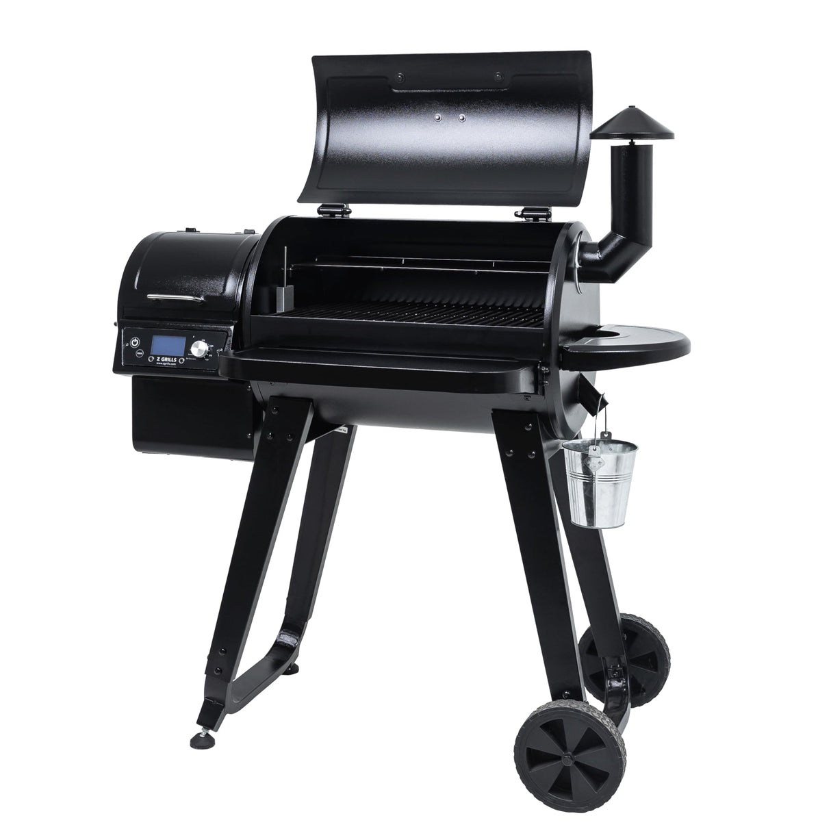 Z GRILLS ZPG-450A Wood Pellet Grill & Smoker with PID V2.1 Controller, 450 Sq in Cook Area, Meat Probe, 8 in 1 BBQ Grill Outdoor Auto Temperature Control, Black Z GRILLS