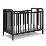 Storkcraft Pasadena 3-in-1 Convertible Crib (Black) – GREENGUARD Gold Certified, Converts to Daybed and Toddler Bed, Fits Standard Full-Size Crib Mattress, Adjustable Mattress Height Storkcraft