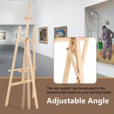 Falling in Art Easel Stand for Painting, Adjustable Wooden Easels for Painting Canvas Up to 42", Folding Art Easel for Drawing, Wedding Sign and Poster, Suitable for Kids and Adults Falling in Art