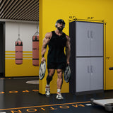 STANI Metal Storage Cabinet, Locking Steel Storage Cabinet with 4 Doors and 2 Adjustable Shelves, 71" Steel Lockable File Cabinet, Tall Steel Cabinet for Home Office,Garage,School STANI