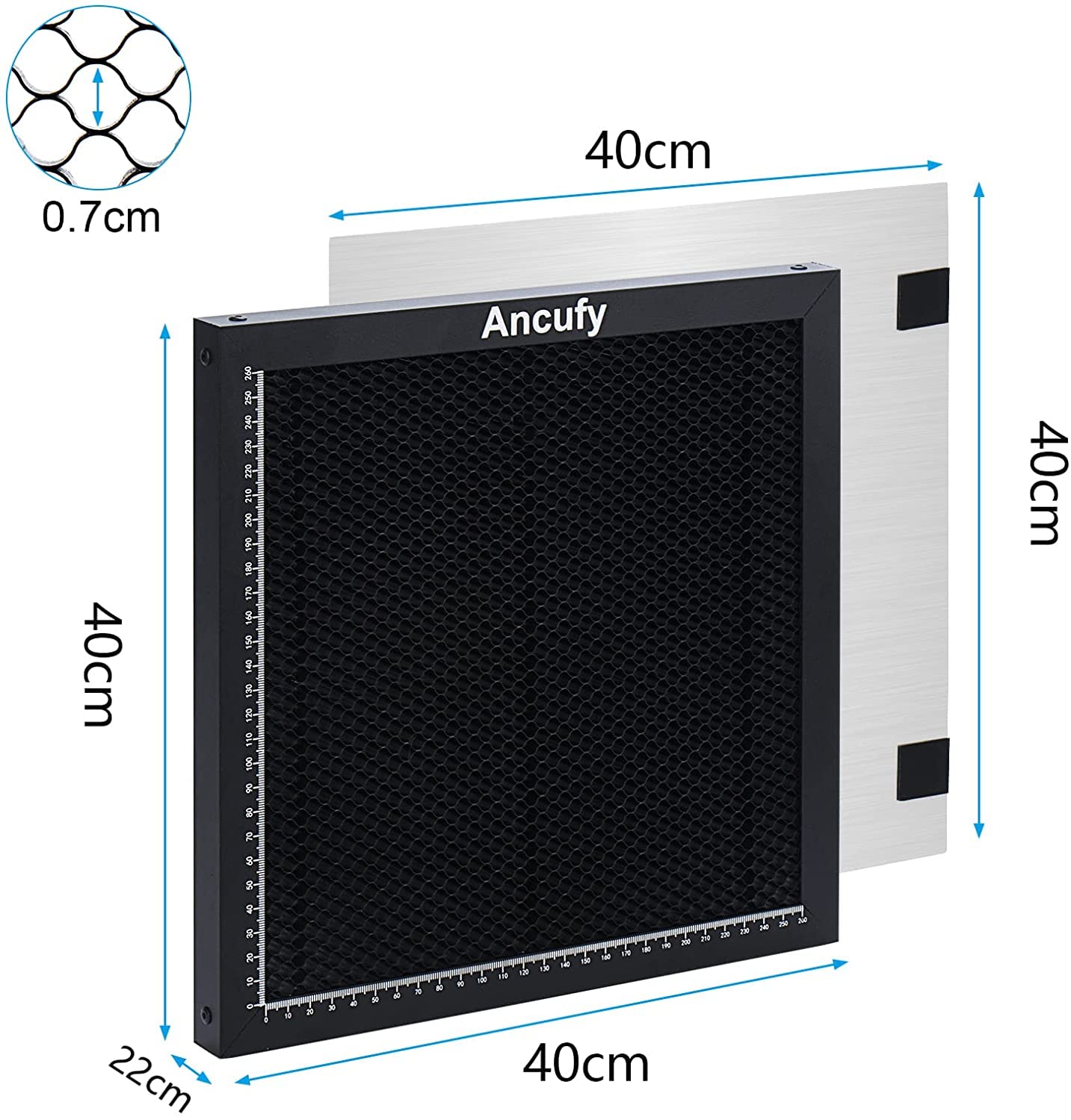 Simhevn Honeycomb Working Table 400x400x22mm(15.75 x 15.75x0.87''), Laser Cutting Honeycomb Laser Bed for CO2 or Diode Laser Engraver Cutting Machine, Laser Engraver Accessories, Smooth Edge  - WoodArtSupply