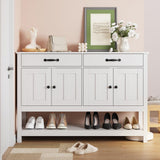 Gizoon 47'' Buffet Sideboard Cabinet with Storage, Modern Farmhouse Coffee Bar with 2 Drawers and Doors, Entryway Table with Shelf for Living Room, Kitchen and Hallway Gizoon