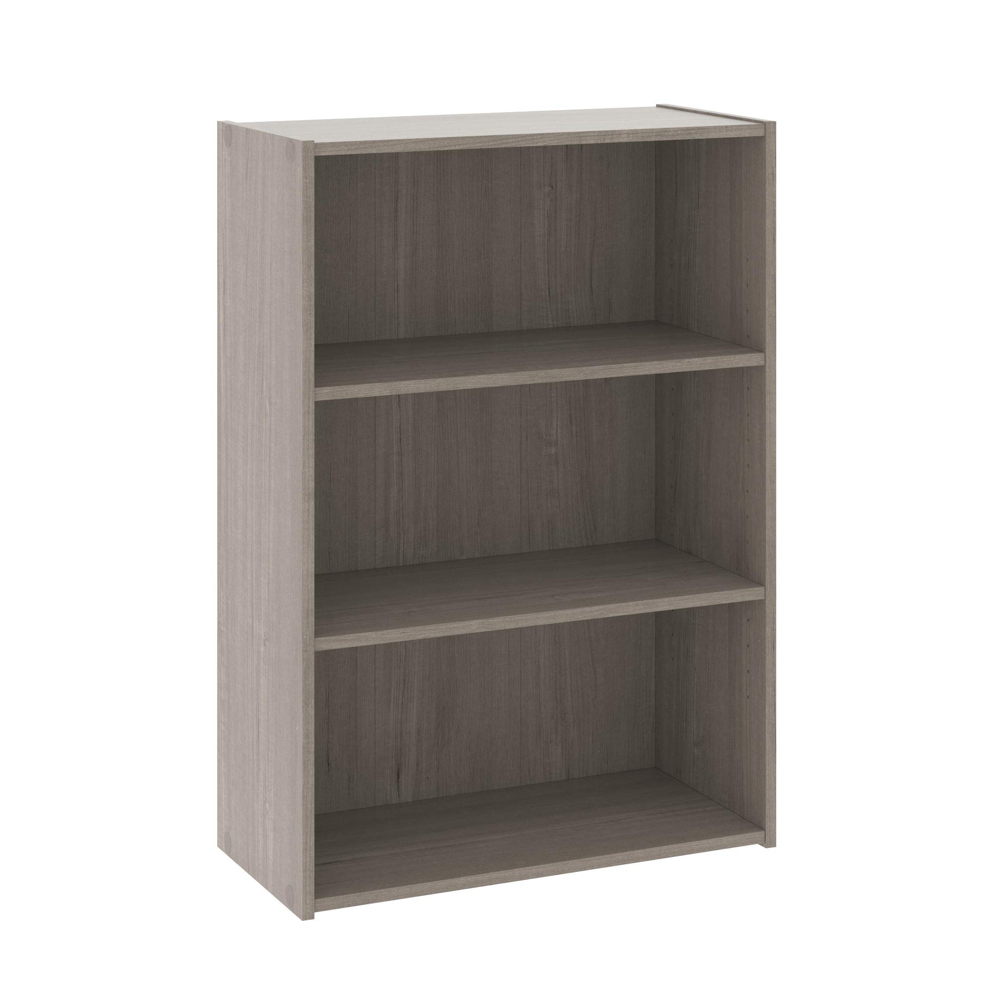 Sauder Beginnings 3-Shelf Bookcase in Silver Sycamore Finish - WoodArtSupply