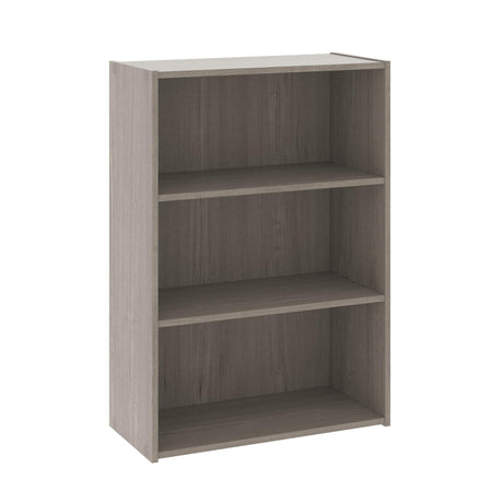 Sauder Beginnings 3-Shelf Bookcase in Silver Sycamore Finish Sauder