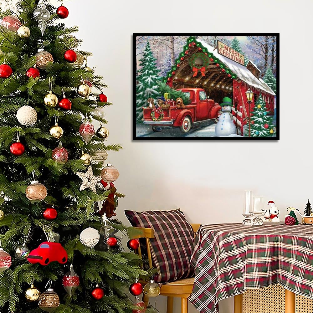 LWZAYS 5d Christmas Diamond Painting Kits, Diamond Art Kits for Adults Christmas Paint with Diamonds Gem Art,Full Drill Diamond Paintings Arts and Crafts for Home Decor(11.8 * 15.8 inch) LWZAYS