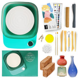 Pottery Wheel for Adults Beginners Kids - 6" Variable Speed Pottery Wheel Tool Kit, RPM Speed Adjustable with Rechargeable Battery, 1.8 Lb Air Dry Clay, Art Supplies, Crafts for Adults Teenager Insnug