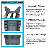 ZYRELYNX Upgraded Silicone Soldering Stand, Helping Hands Soldering Station, Soldering Wire Holder with 6 Slots - Third Hand Soldering Iron Stand for 32AWG to 12AWG Wires(Only Stand), Dark Grey, 1 Pcs ZYRELYNX