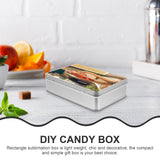 SOESFOUFU Storage Tins Box Sublimation Candy Tin Box Cake Iron Rectangle Treat Tin SOESFOUFU