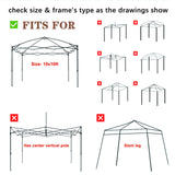 SCOCANOPY Replacement Top with Air Vent for 10x10 Canopy Frame, Canopy Cover ONLY, (Brown Ripstop) SCOCANOPY