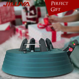 JILUVA Christmas Tree Stand with Water Reservoir, Foot Press Easy Setup, Fits up to 6 Ft Real Tree with 5.1" Diameter, Equipped with Water Level Indicator, No Assembly Needed JILUVA