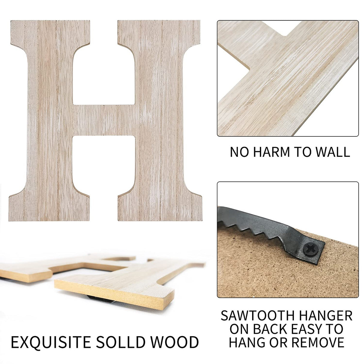 Wooden Home Sign Wall Hanging Decor Wood Home Letters for Wall Art with Artificial Eucalyptus Wreath Rustic Home Decor Farmhouse, Wall Decor for Living Room Entryway Housewarming Gift (Natural) Pinkpum