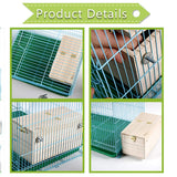 PINVNBY Parakeet Nesting Box Bird House Wood Breeding Box Parrots Mating Box for Lovebirds Budgie Finch Cockatoo Canary and Medium-Sized Birds(S) PINVNBY