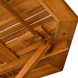 Outsunny 39" Acacia Wood Outdoor Dining Table, Octagon Patio Table with Umbrella Hole, Teak Outsunny