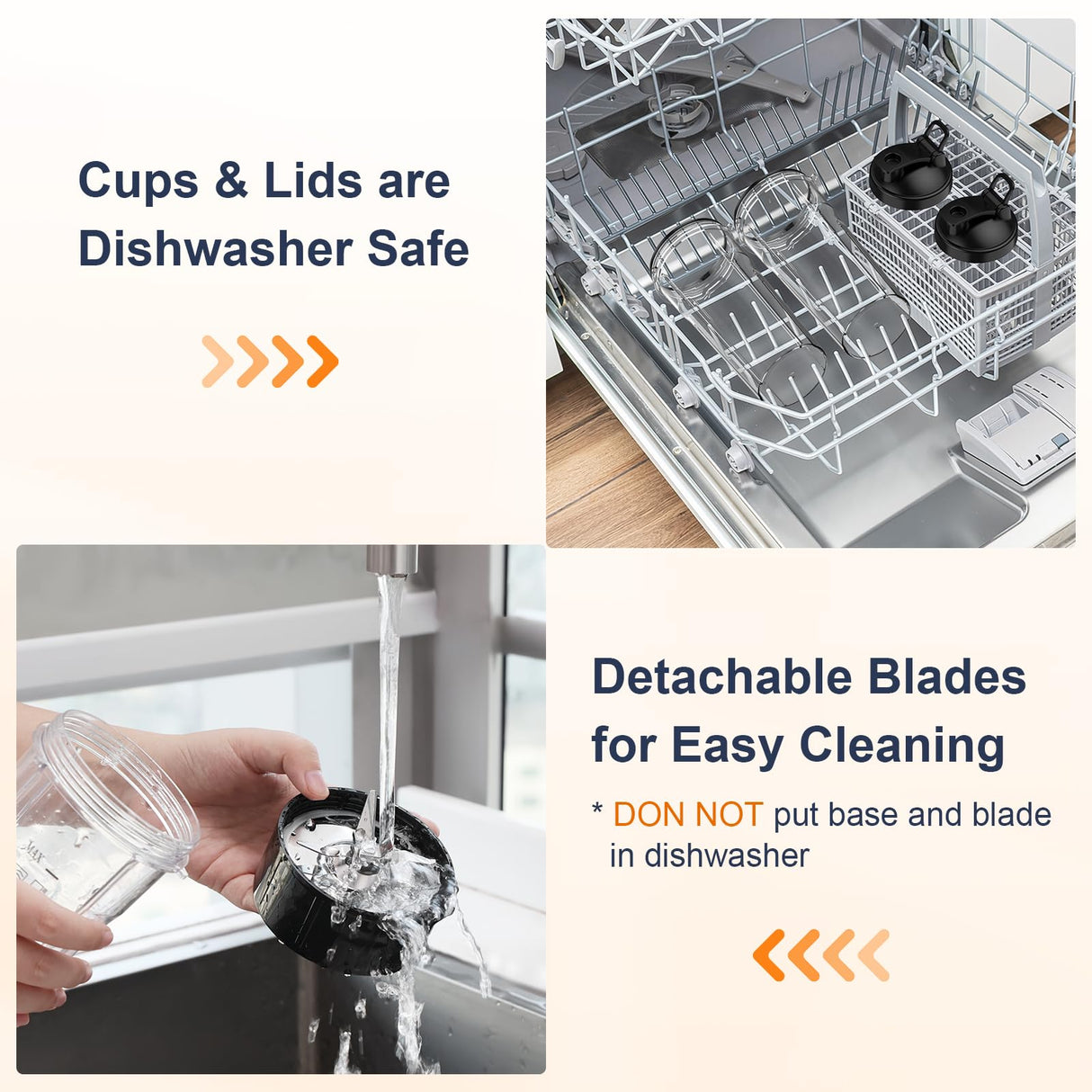 KOIOS Smoothie Blender, 900W Personal Blender for Shakes and Smoothies Kitchen with 2 No-BPA 22oz Portable Blender Cups, Single Serve Smoothies Maker Mixer for Juices, Nutritious Recipe (Grey Blue) KOIOS