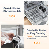 KOIOS Smoothie Blender, 900W Personal Blender for Shakes and Smoothies Kitchen with 2 No-BPA 22oz Portable Blender Cups, Single Serve Smoothies Maker Mixer for Juices, Nutritious Recipe (Grey Blue) KOIOS