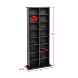 Prepac 2 Column Tall Cabinet Media Storage, 22" Wide, Black Prepac
