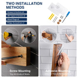 Gourmetop Magnetic Knife Holder for Wall, Knife Magnetic Strip No Drilling 16.5″, Kitchen Magnetic Knife Holder for Refrigerator, Wood Magnetic Knife Rack/Bar for Fridge Gourmetop