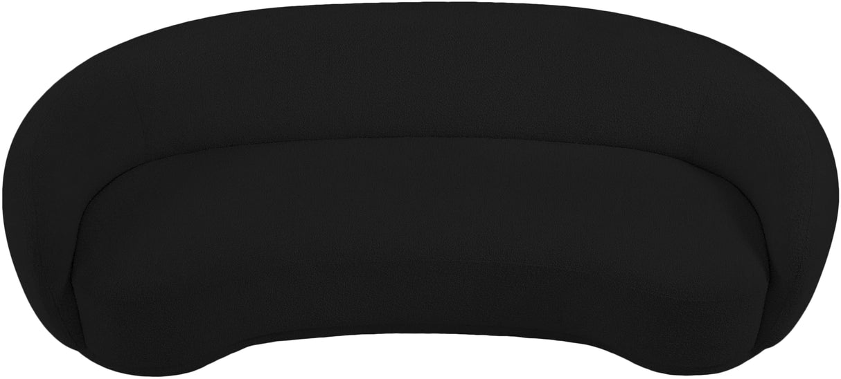 Meridian Furniture 693Black-S Hyde Collection Modern | Contemporary Boucle Fabric Upholstered Sofa, Black, 89.5" W x 38" D x 27.5" H Meridian Furniture