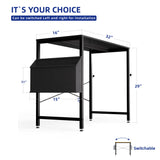 Pamray 32 Inch Computer Desk for Small Spaces with Storage Bag, Home Office Work Desk with Headphone Hook, Small Office Desk Study Writing Table Pamray