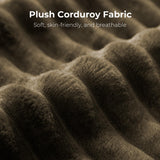 LIKIMIO 71" Loveseat Sofa in a Box - Plush Corduroy Deep Seat Couch, No Assembly Required, Space-Saving Design for Compact Living Room, Apartment, Home Office, Brown LIKIMIO