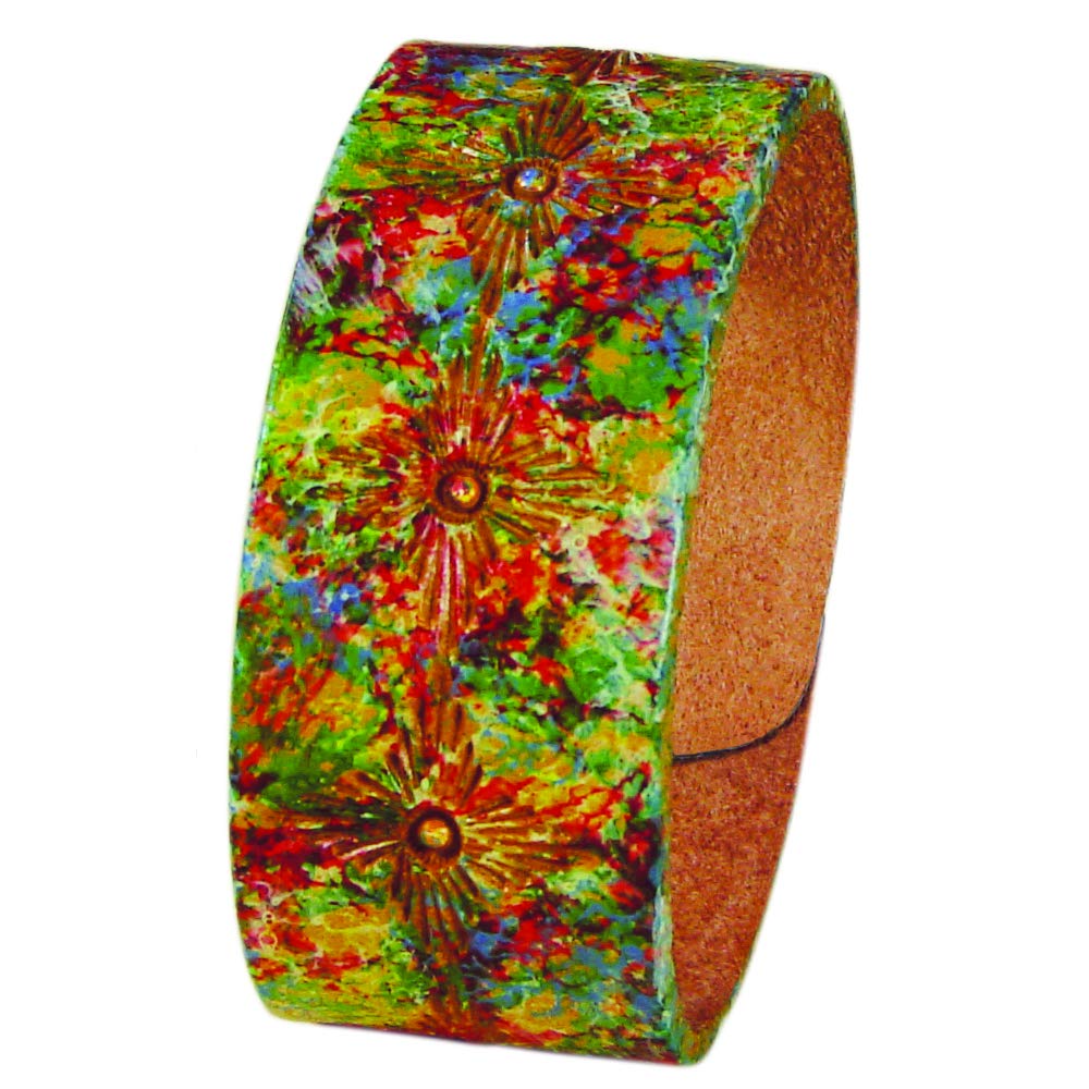 Realeather Solid Natural Veg Tan Leather Bracelet, Natural, Pack Of 8 US Realeather
