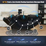 KTENTITO Massage Chair Full Body, 2025 Zero Gravity SL-Track Shiatsu Massage Chairs Recliner with AI Voice, LED Backlight Remote Control, Waist & Calf Heating, Phone Joystick and Holder, G6 Black KTENTITO