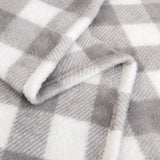 BEDELITE Fleece Throw Blanket for Couch Sofa Bed, Buffalo Plaid Decor Grey and White Checkered Blanket, Cozy Fuzzy Soft Lightweight Warm Blankets for All Seasons BEDELITE
