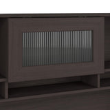 Bush Furniture Cabot 60W Desk Hutch with Shelves and Cabinet in Heather Gray Bush Business Furniture