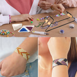 PP OPOUNT Bead Loom Kit, Beading Supplies with 9700 PCS Seed Beads, Tray, Scissors Making Accessories, Beading Loom Kits for Adults Jewelry Making Bracelets Belts PP OPOUNT